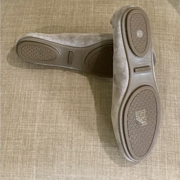 Tory Burch Minnie Suede Leather Travel Ballet Flat, Rocky Pebble - Picture 8 of 14
